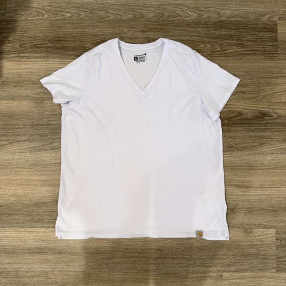 Carhartt White V-Neck Short Sleeve Tee